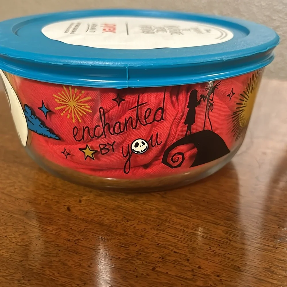 Disney The Nightmare Before Christmas Food Storage Glass Container Bowl